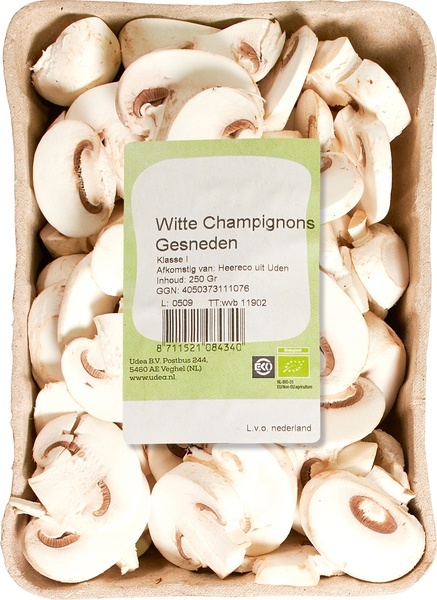 Gesneden witte champignons 250 gram